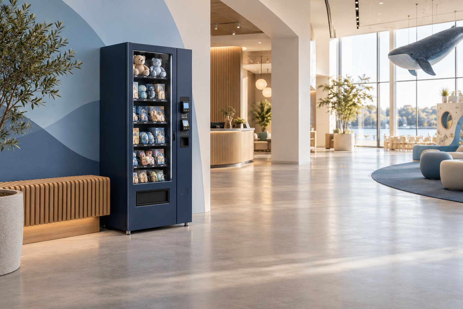 Illustrative vending setting in a family leisure reception